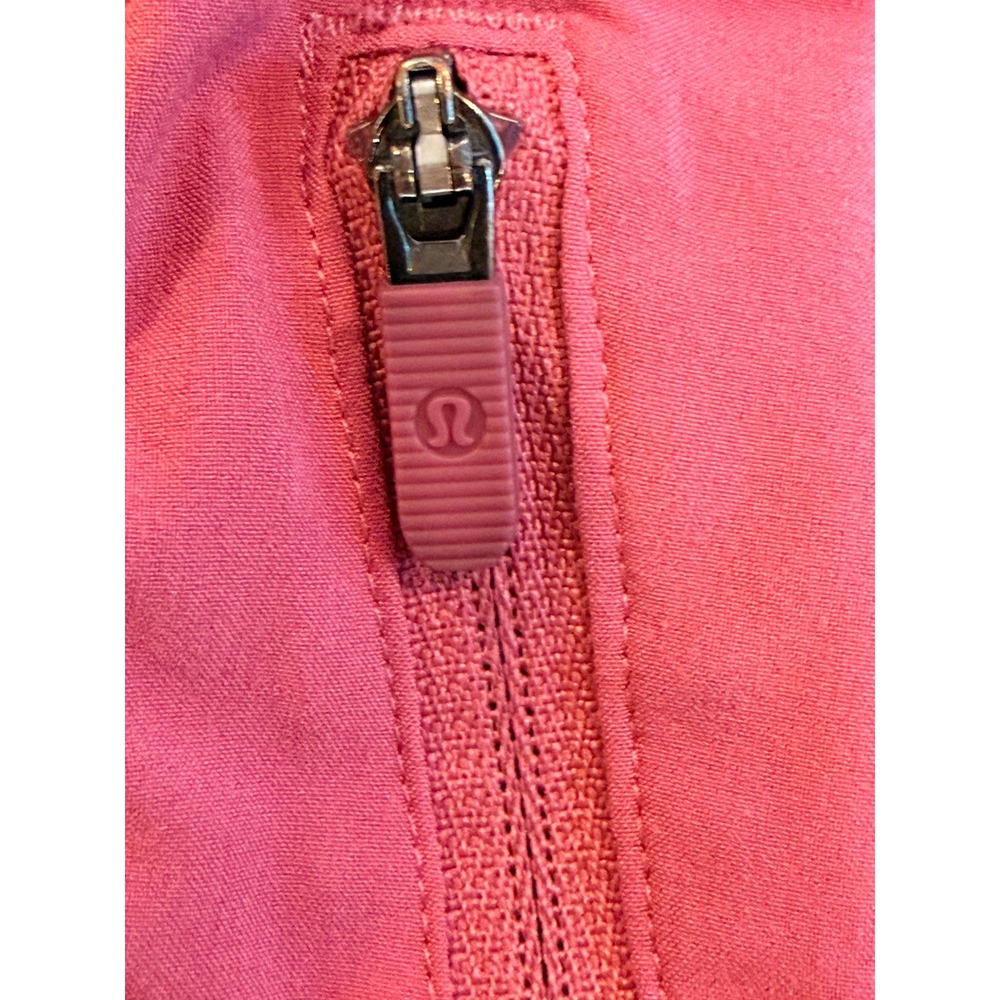 Lululemon Hotty Hot Running Shorts Womens 8 Coral Pink Lined Zip Pocket - Picture 6 of 11